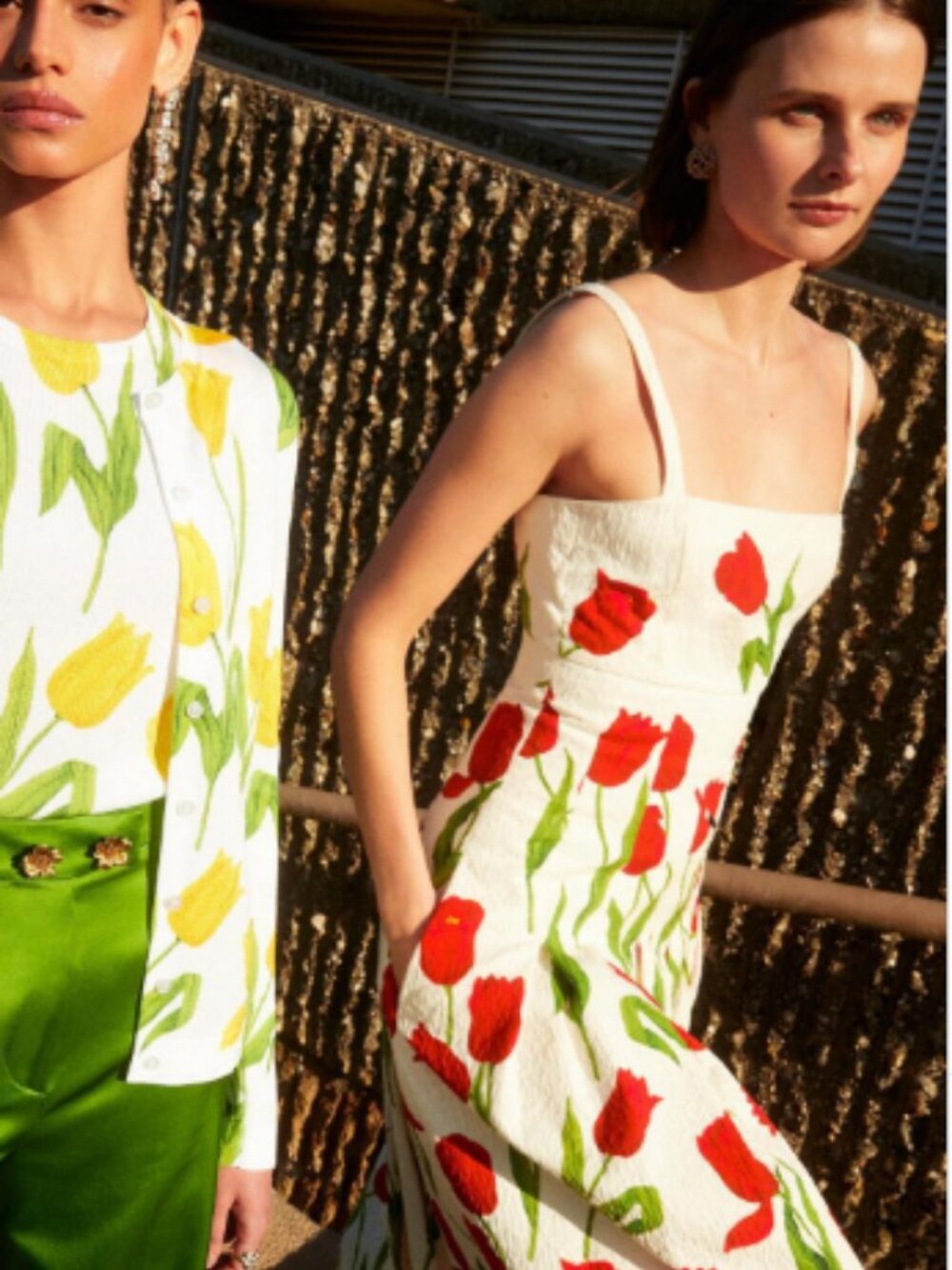 Oscar de la Renta Degradé Tulip Cloque Midi Dress White 4 - Picture 3 of 13